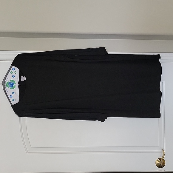 Chicos black shift dress with mesh sleeves size 3 - Picture 4 of 4